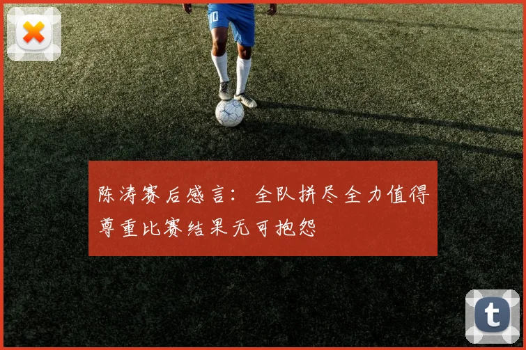 陈涛赛后感言：全队拼尽全力值得尊重比赛结果无可抱怨